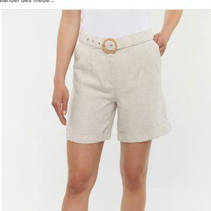 Tristan belted linen shorts-XS-NWT